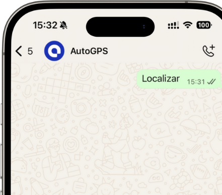 Tela do WhatsApp enviando comando